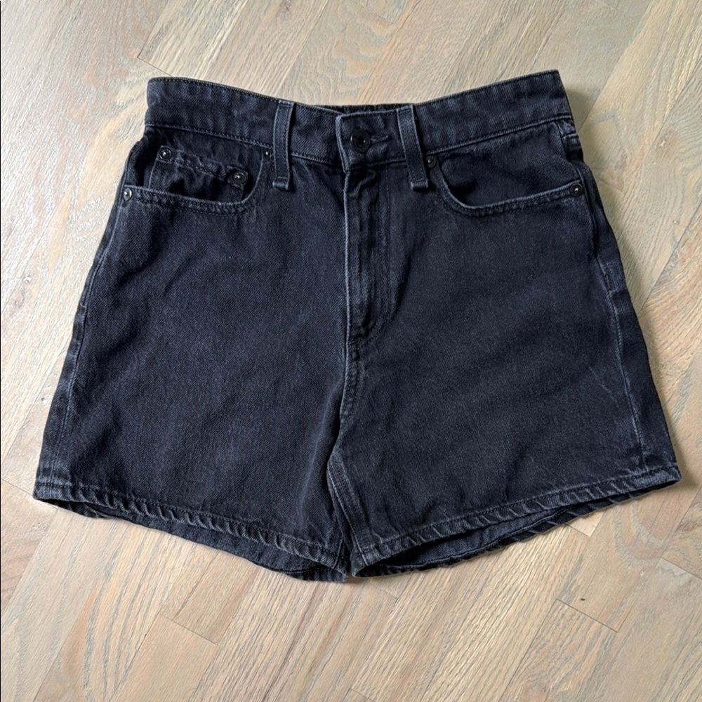 Rag & Bone Black High-Waisted Jean Shorts